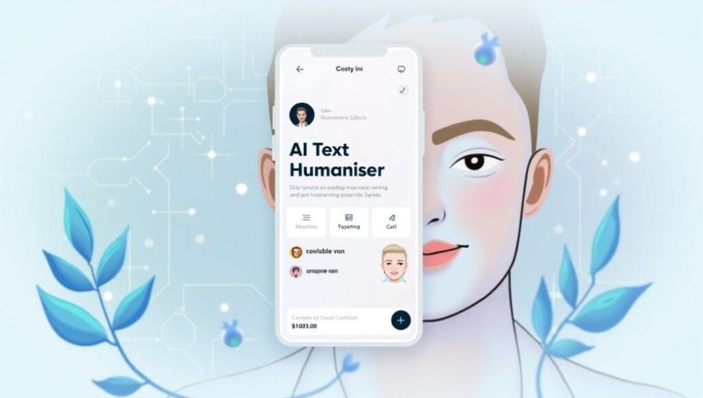 free apps to humanise ai text is showing on a phone