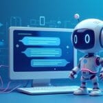 Janitor AI chatbot representing as a ai robot in the picture